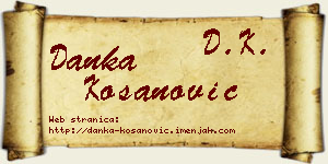 Danka Kosanović vizit kartica